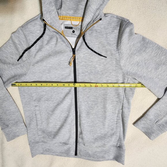 Aeropostale Zip-Up Hooded Sweater Jacket Men’s Gray SZ M - Picture 5 of 6